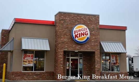 Burger King Breakfast Menu