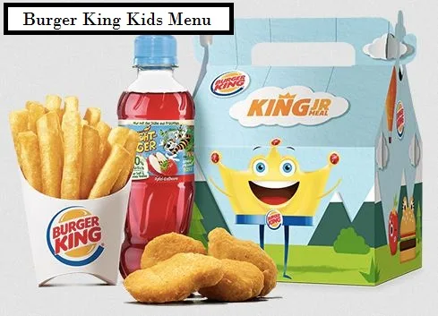Burger King Kids Menu